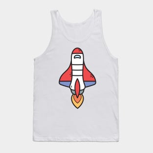 Rocket Cartoon Tank Top